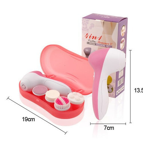 Electric Facial Cleansing Brush 4-in-1 Rotating Makeup Remover
