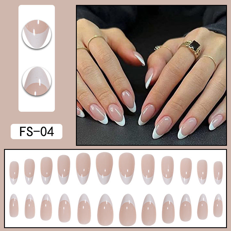 Simple French False Nails Wearable
