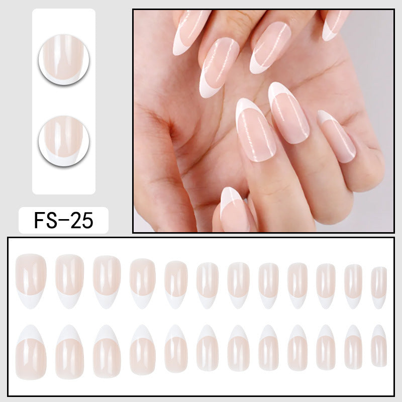 Simple French False Nails Wearable