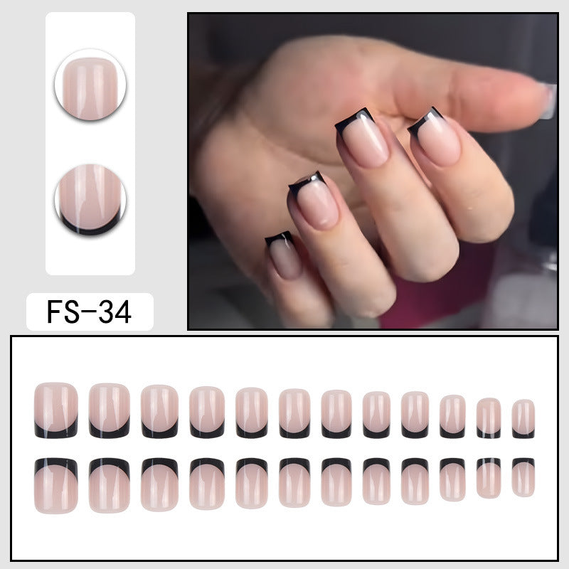 Simple French False Nails Wearable