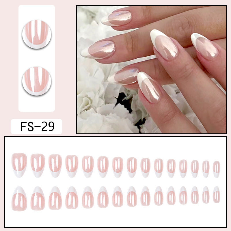Simple French False Nails Wearable
