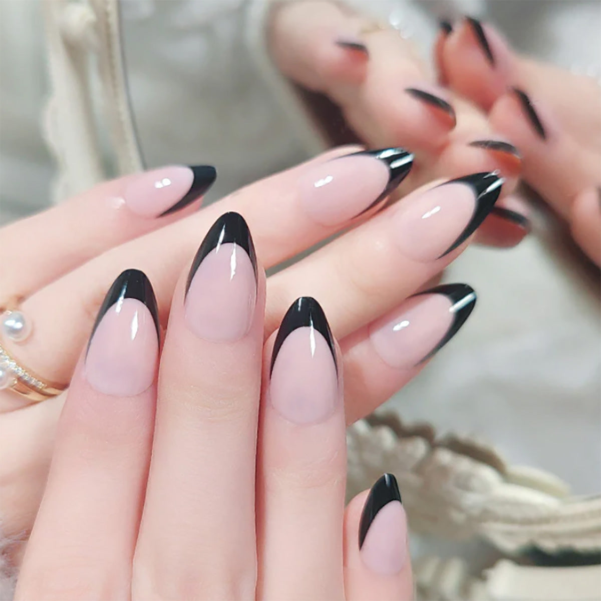 Simple French False Nails Wearable