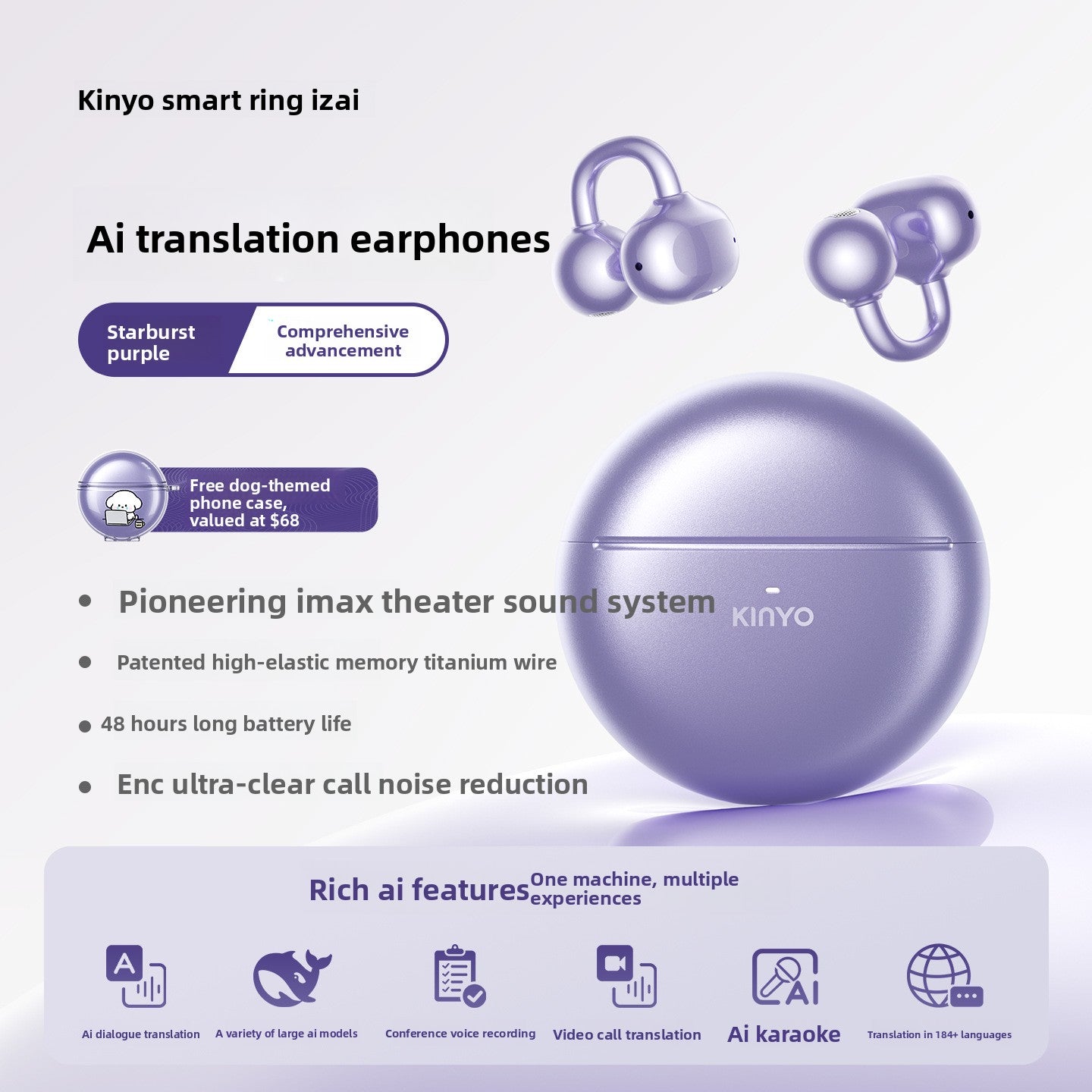 Bluetooth ear clip headphones