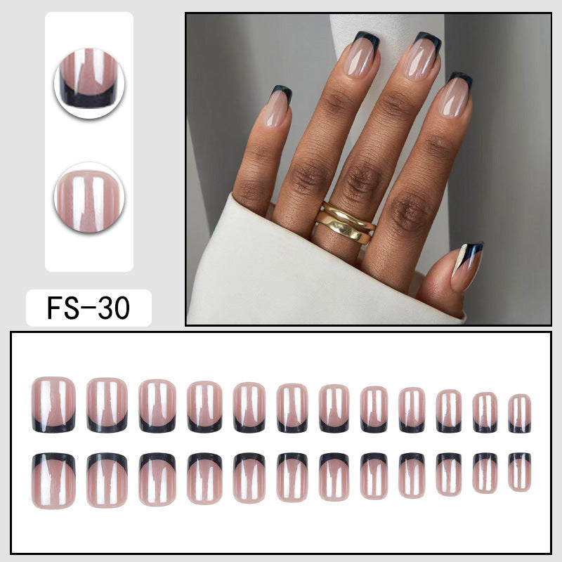 Simple French False Nails Wearable