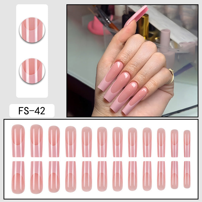 Simple French False Nails Wearable