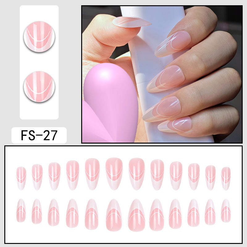 Simple French False Nails Wearable