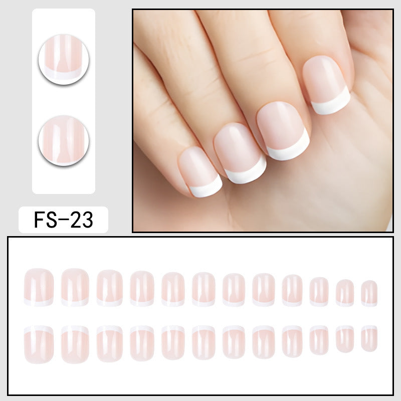 Simple French False Nails Wearable