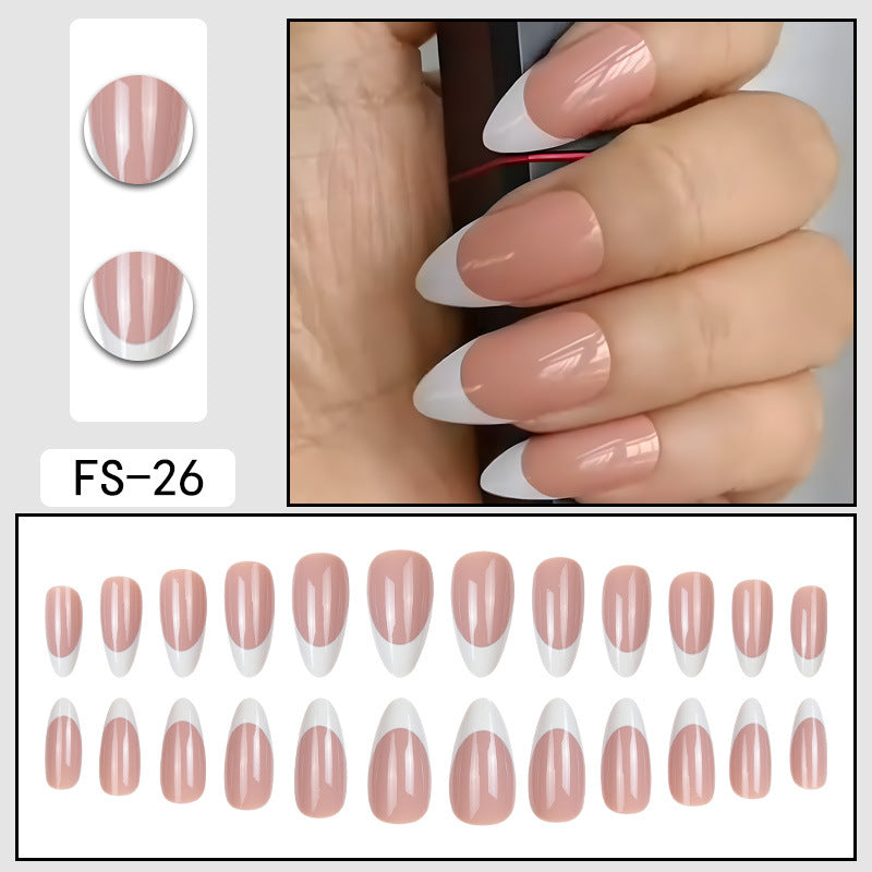 Simple French False Nails Wearable