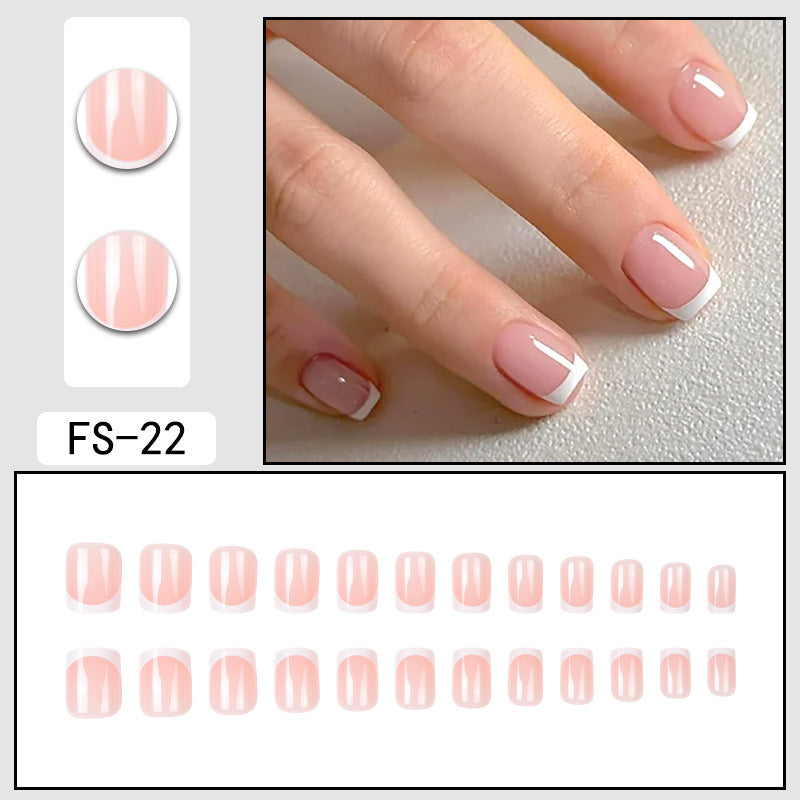 Simple French False Nails Wearable