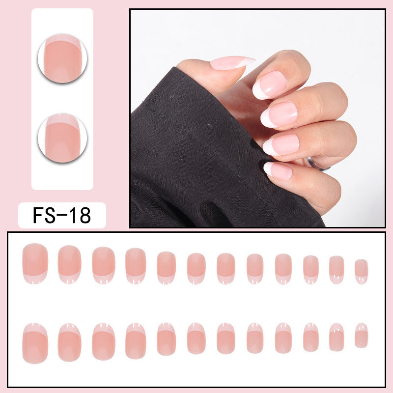 Simple French False Nails Wearable