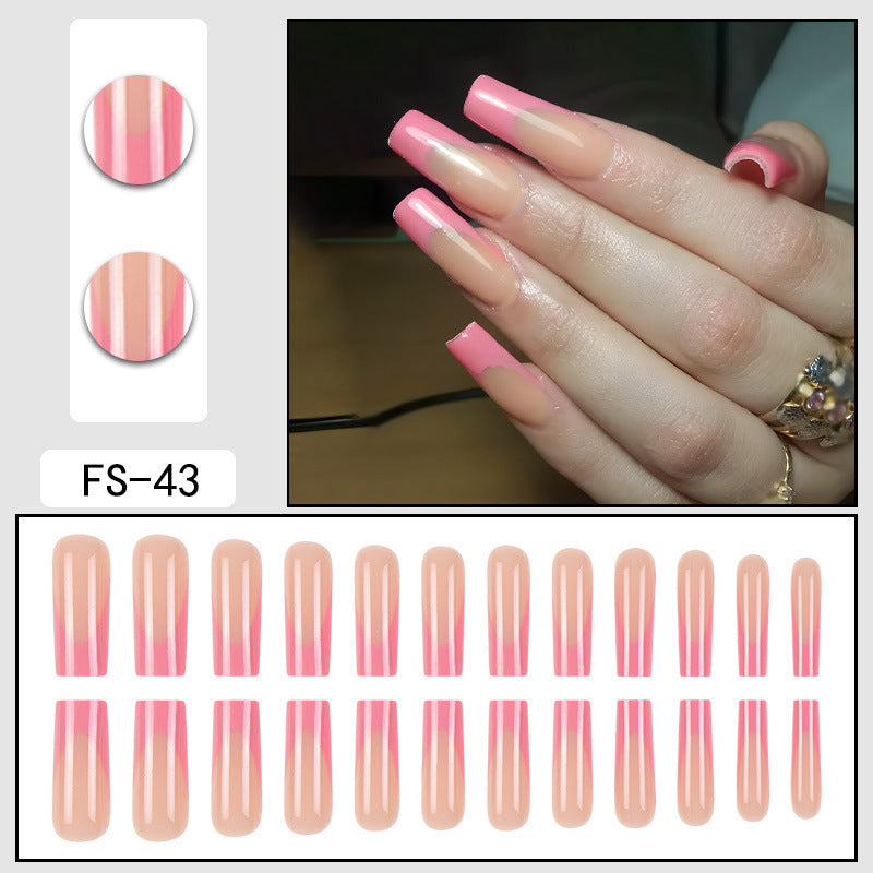 Simple French False Nails Wearable