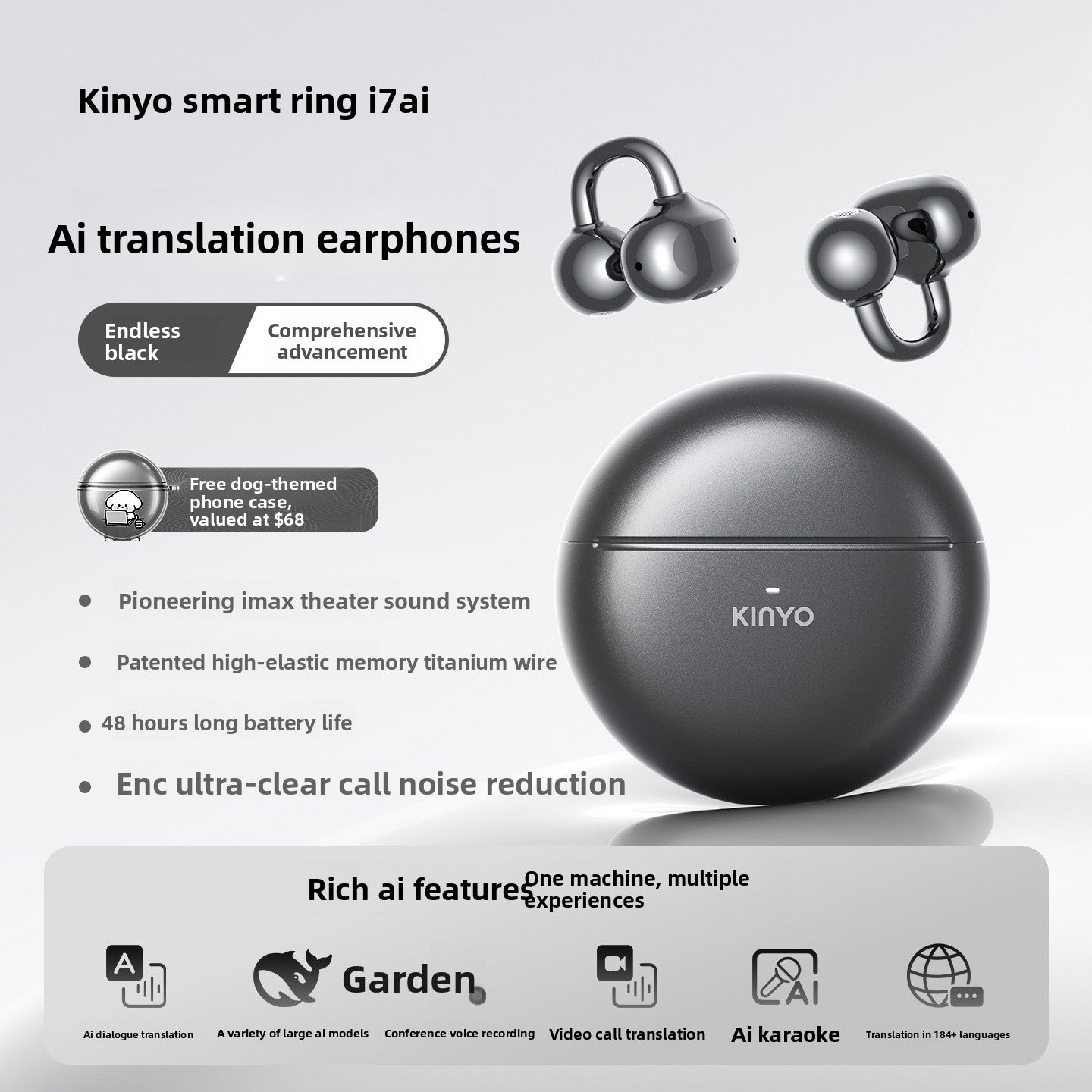 Bluetooth ear clip headphones