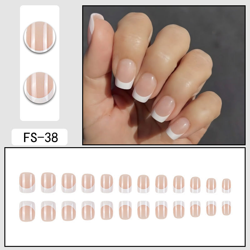 Simple French False Nails Wearable