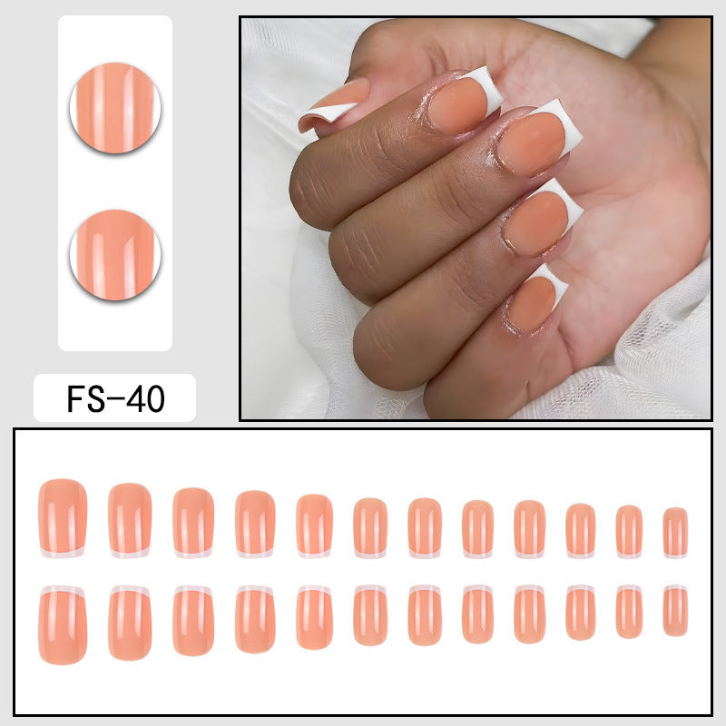 Simple French False Nails Wearable