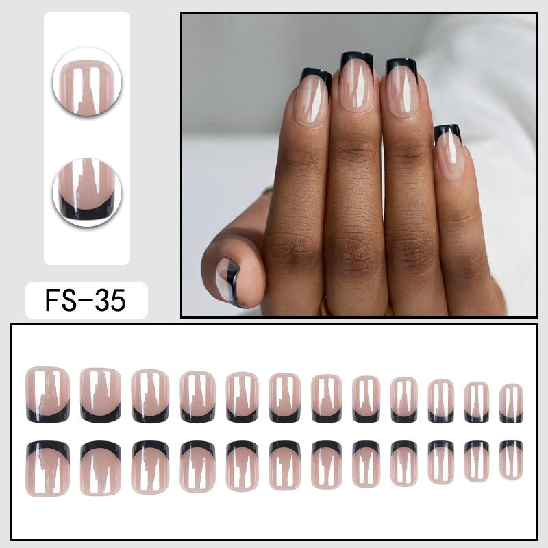 Simple French False Nails Wearable