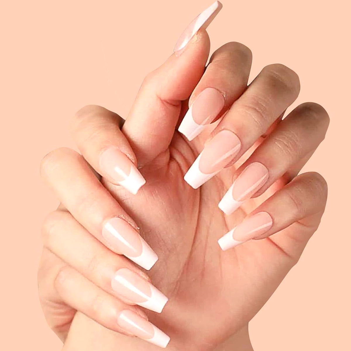 Simple French False Nails Wearable
