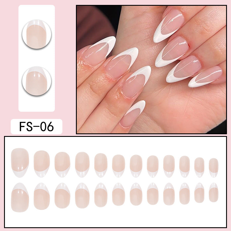 Simple French False Nails Wearable