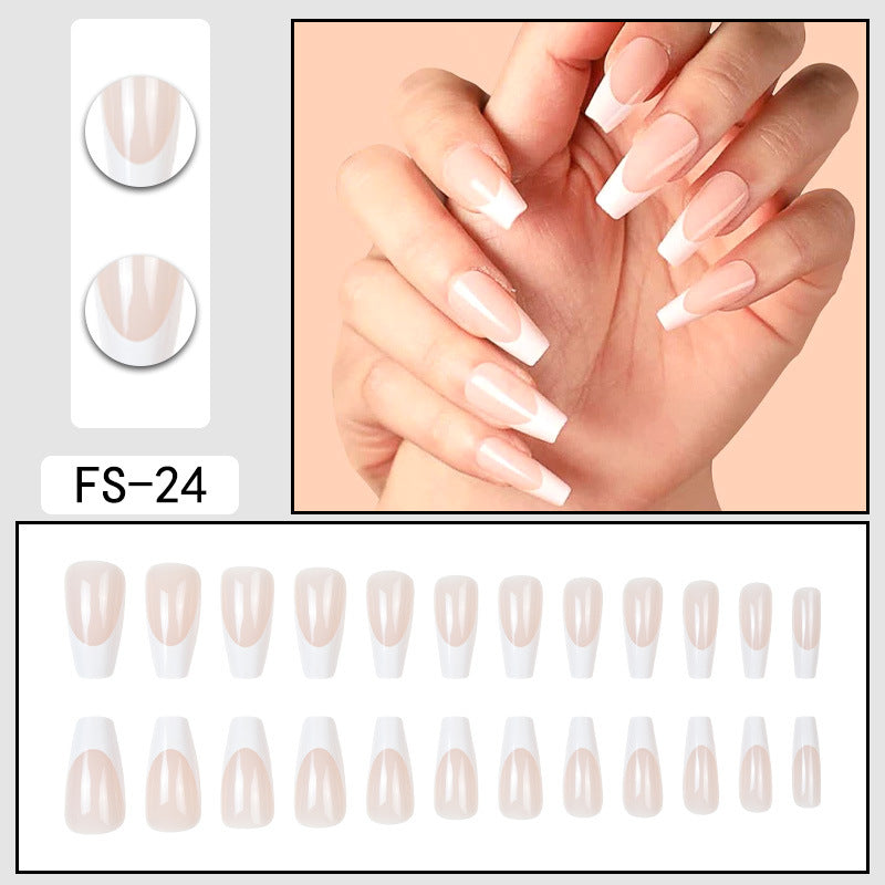 Simple French False Nails Wearable