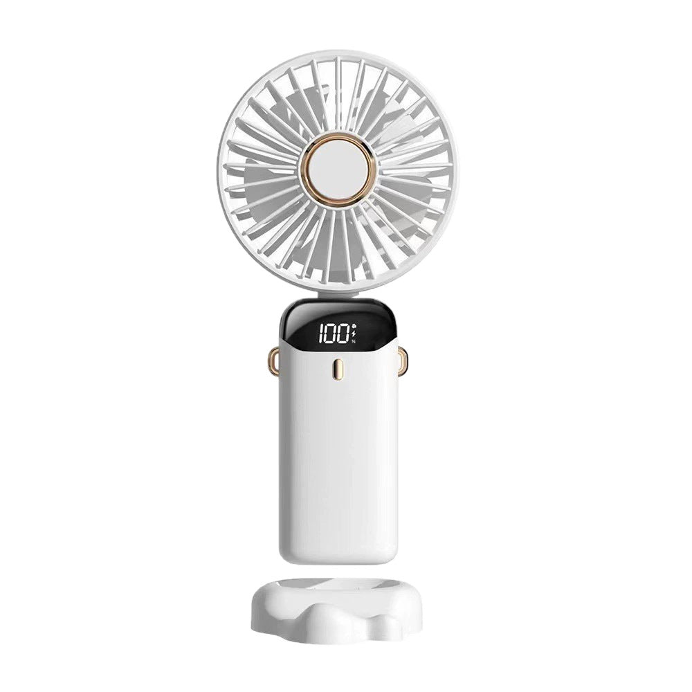 USB Handheld Fan Digital Display Foldable Portable